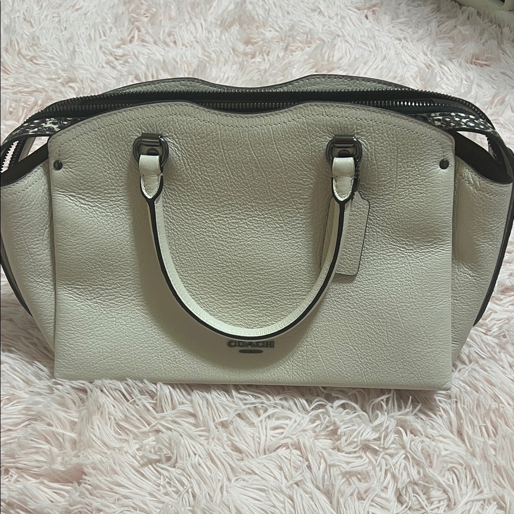 Coach Cream Leather Satchel